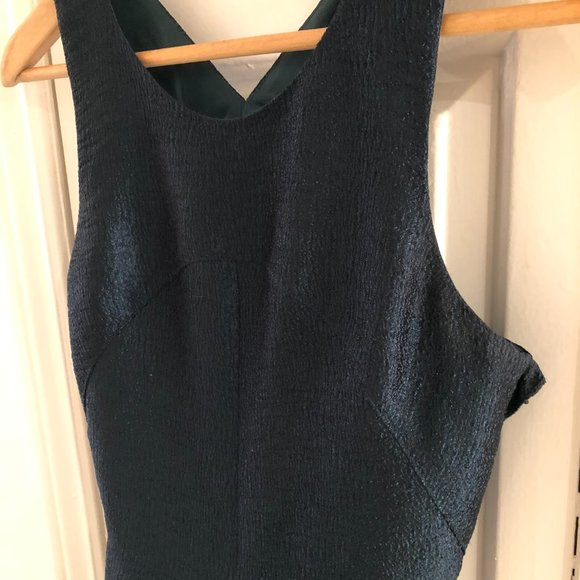 Metallic Dark Green Mini Dress SOLD - Picture 6 of 8